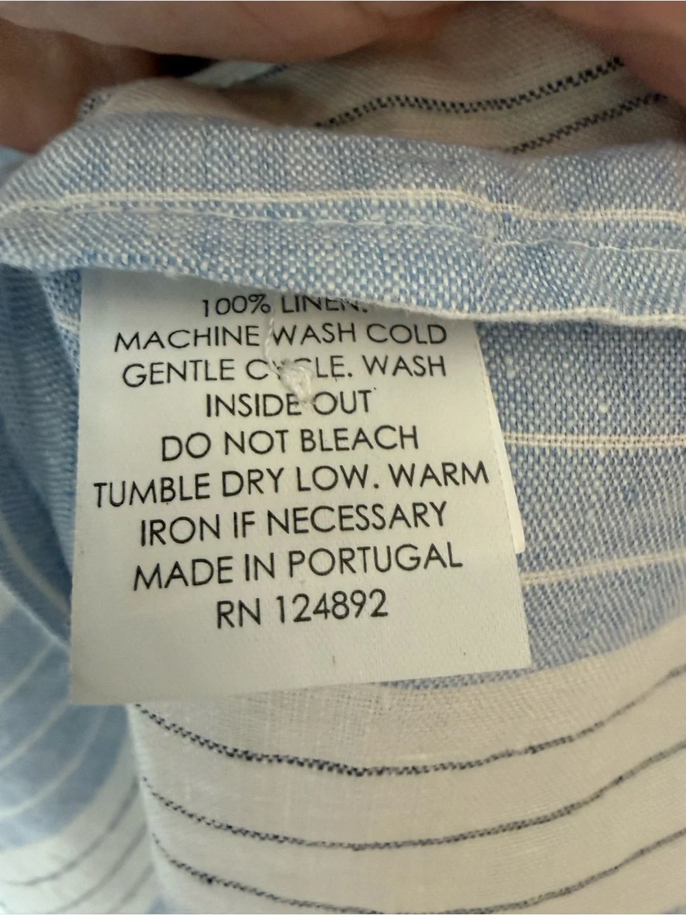 Serena & Lily Porto Linen Pajama Set • Chambray Blue Stripe • NWOT Size M
